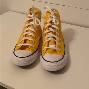 yellow high top converse church taylor’s